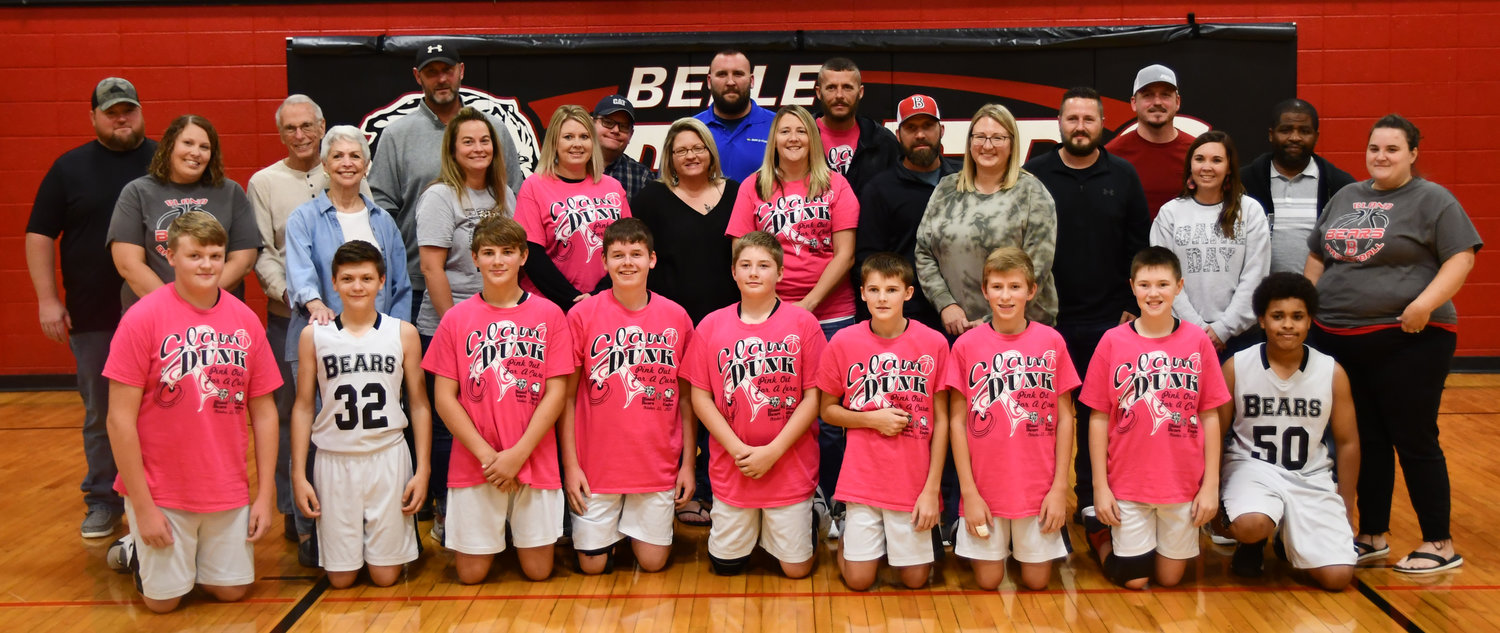 Bland Bear eighth-grade basketball players were recognized prior to the basketball game Friday night at Belle High School between Bland and Vienna.