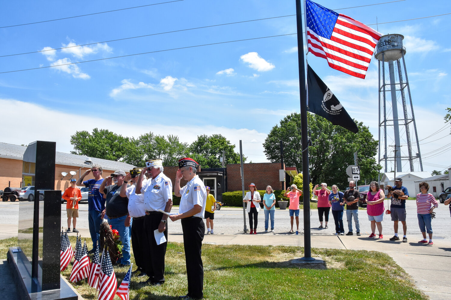 The Belle VFW Post 3410 hosted a Memorial Day service at the city’s Veteran’s Memorial located at the four-way stop on Alvarado Avenue.