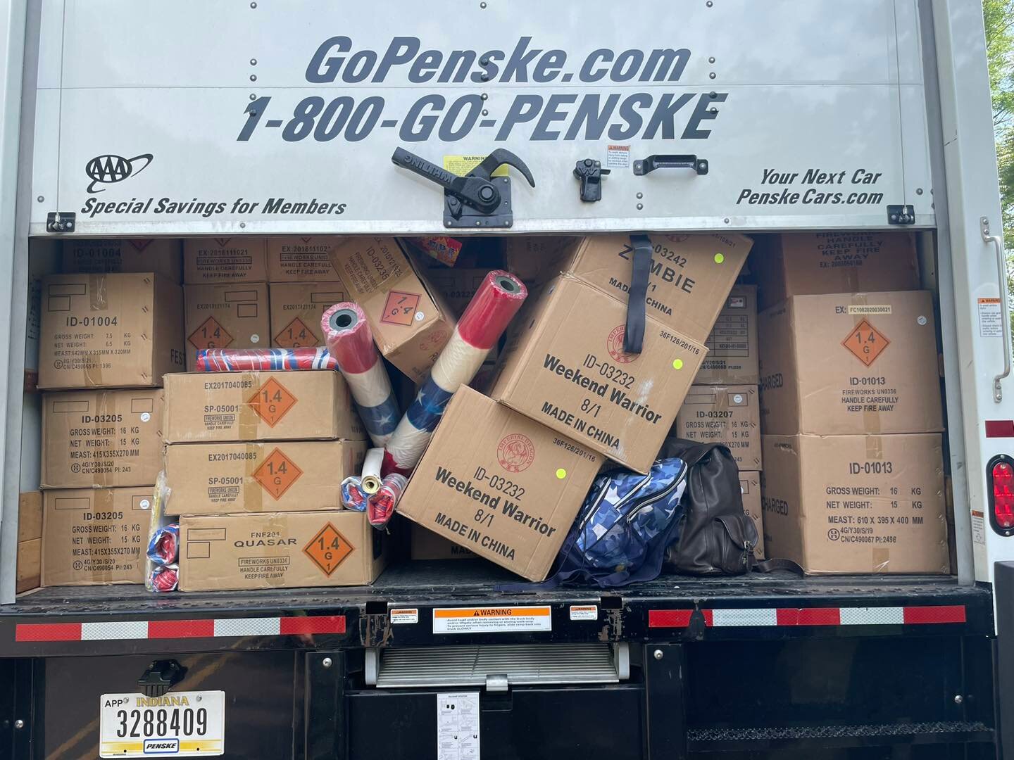 The Maries County Sheriff Department confiscated 12,000 lbs. of fireworks after a traffic stop on Friday. Jail inmates helped unload the fireworks in exchange for pizza. The truck was headed to Mississippi.